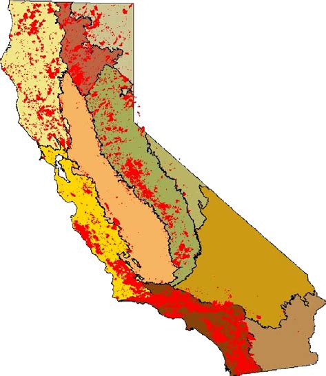 Mapped fire history in California. Fire perimeters for the last several ...