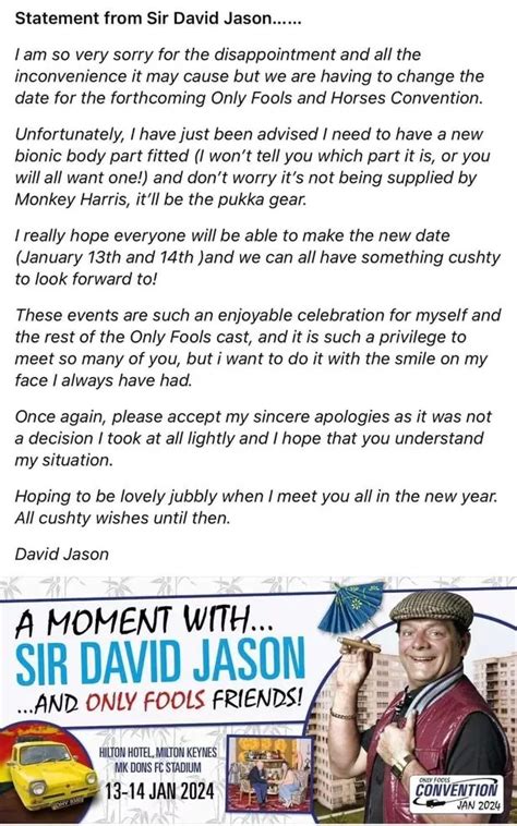 Only Fools And Horses Legend David Jason Forced To Reschedule Shows As