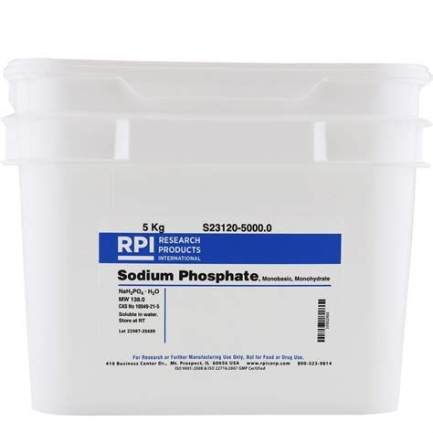 S23120 5000 0 Sodium Phosphate Monobasic Monohydrate Sodium