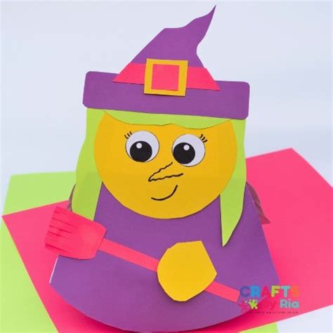 Rocking Paper Plate Witch Craft For Kids Crafts By Ria