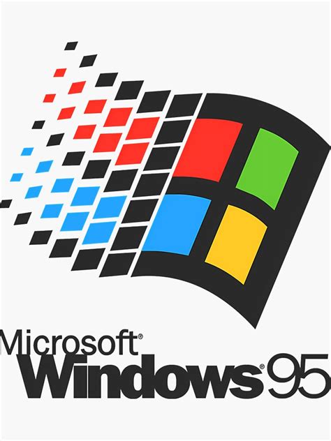 Microsoft Windows 95 Logo Sticker For Sale By Jessiegamino Redbubble