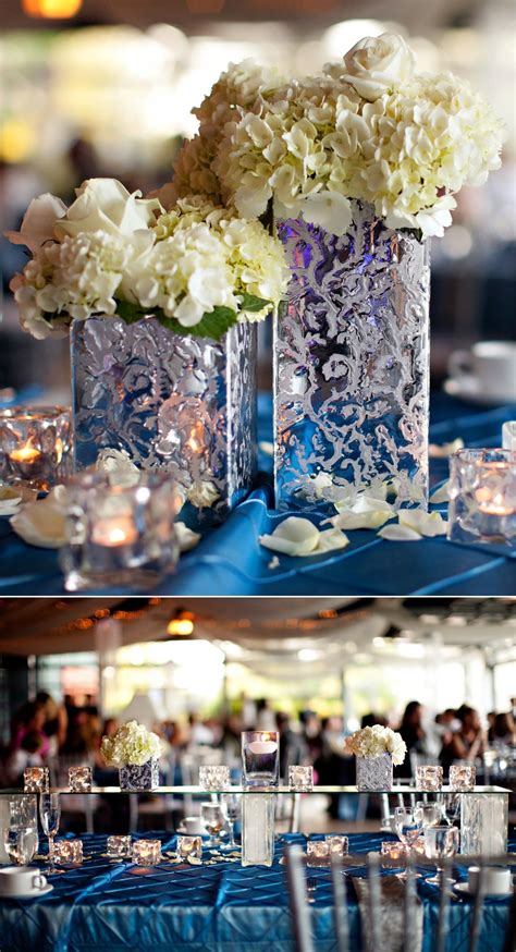 Elegant Spring Wedding With Blue Silver Ivory Wedding Color Palette