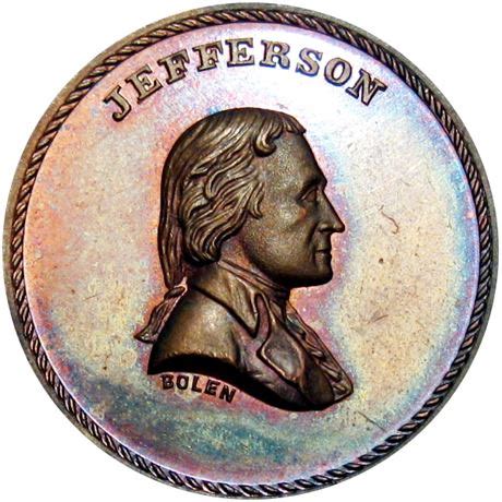 Civilwartokens Bolen Jab Cu Raw Ms Thomas Jefferson