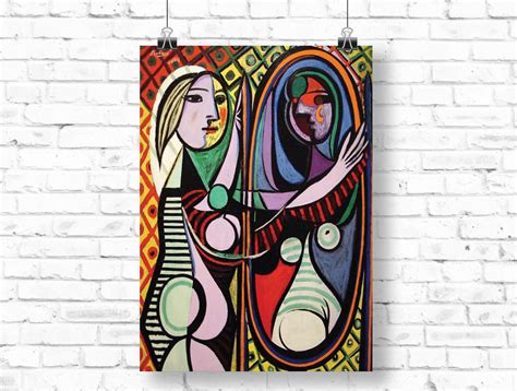 Pablo Picasso Girl Before A Mirror Premium Paper Poster Etsy