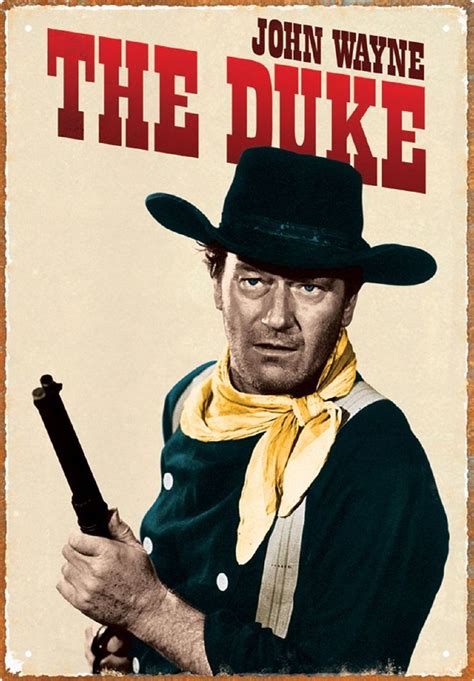 John Wayne The Duke Tin Sign Approximately 8 Inches X 11 Inches 20 Cm X 28 Cm John Wayne