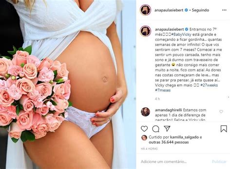 Ana Paula Siebert Exibe Barriga Enorme De 7 Meses De Gravidez Vicky