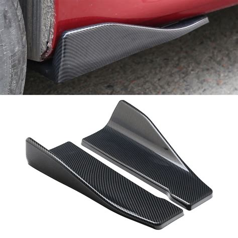 Pair Car Bumper Spoiler Rear Lip Side Skirt Extension Splitters