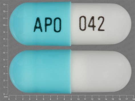 Apo 042 Pill Turquoise And White Capsuleoblong Pill Identifier