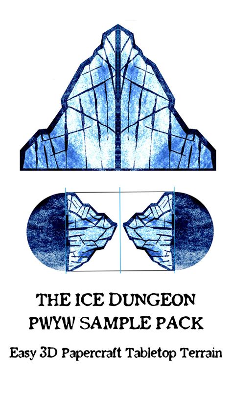 The Ice Dungeon Pwyw Easy D Papercraft Tabletop Terrain The Black