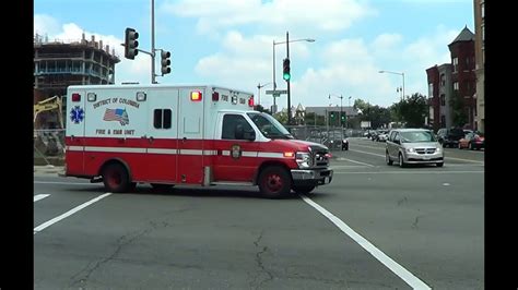 Dcfd Ambulance Responding Washington D C Youtube