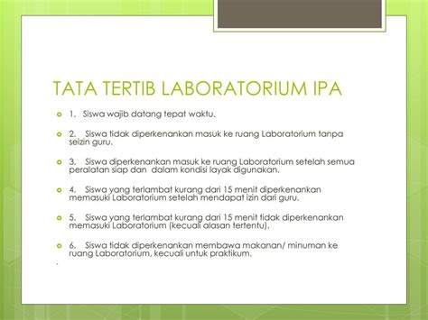 Tata Tertib Laboratorium Ipa Ujian