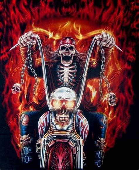 Pin By Kananka 666 On Skulls And Bones Bike Art Biker Art Skull Wallpaper