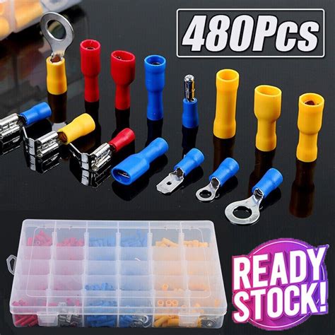 480 Pc Assorted Insulated Electrical Wire Terminal Crimp Connector Spade Set Kit Ebay