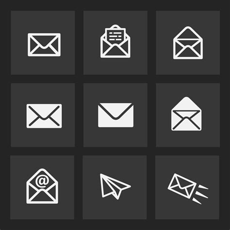 Creative and modern email icons 21755918 Vector Art at Vecteezy