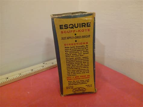 Vintage Scuff Kote Shoe Polish Cordovan Made By Esquire 1940s