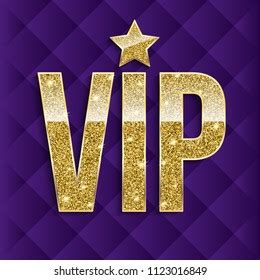 Golden Symbol Exclusivity Label Vip Glitter Stock Vector Royalty Free