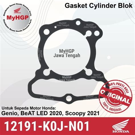 12191 K0J N01 Gasket Cylinder Block Genio BeAT K1A Scoopy K2F