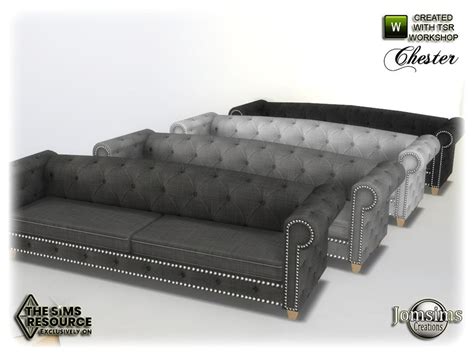 The Sims Resource Chester Living Room Sofa