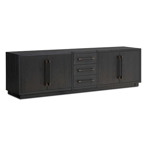 Adolfo Media Console Modern Black By Four Hands High Fashion Home