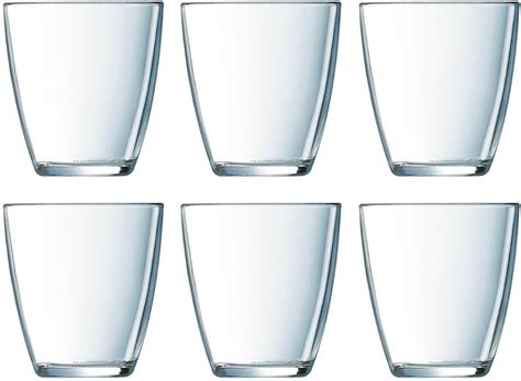 Luminarc Concepto Set 6 Vasos Bajos Vidrio 25cl Transparente Amazon