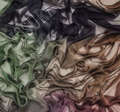 Rainbow Ombre Silk Chiffon Fabric: 100% Silk Fabrics from Great Britain ...