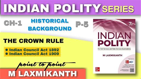 V Indian Polity M Laxmikanth Crown Rule Indian Council Act