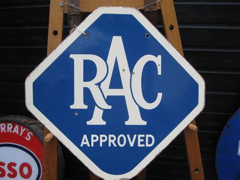 Rac Approved Double Sided Enamel Sign 876bho Auto History Signs Ltd