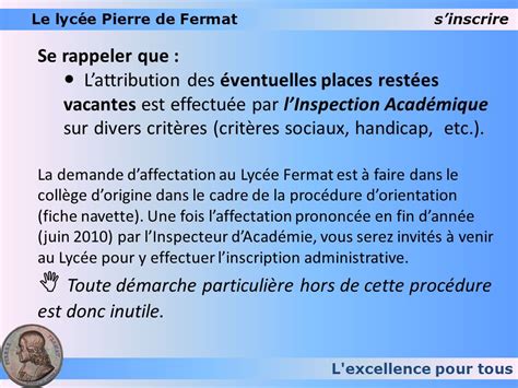 Bienvenue Au Lyc E Pierre De Fermat Ppt Video Online T L Charger