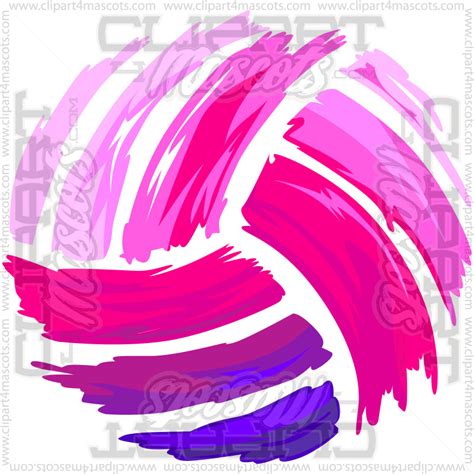 Pink Volleyball Image Image. Vector or Jpg Formats.