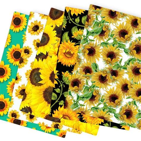 Sunflower Patchwork Fabrics 10pcs