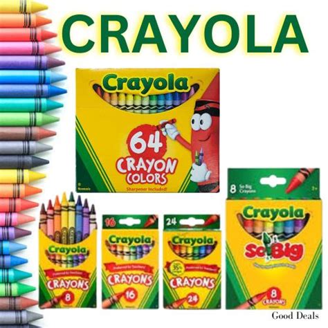 Crayola Crayons By 8s 16s 24s 64s And So Big Lazada Ph
