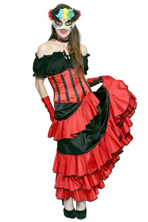 Mexican Day Of The Dead Senorita Hire Costume