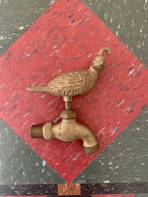 Vintage Metal Spigot Decorative Partridge Hose Spigot Garden Etsy