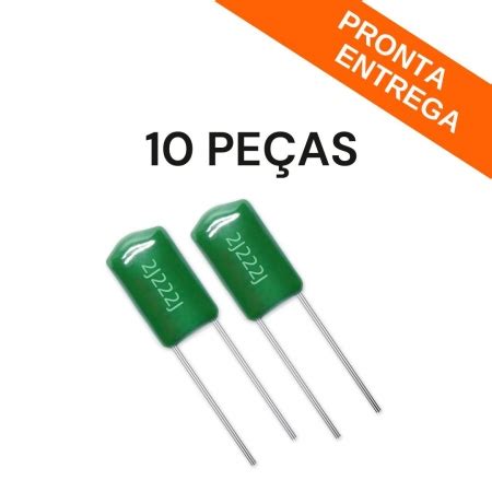 Kit 250 Peças Capacitor Poliéster Metalizado 2K2 2 2nF 630V 2J222J