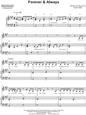 "Forever & Always" Sheet Music - 15 Arrangements Available Instantly - Musicnotes