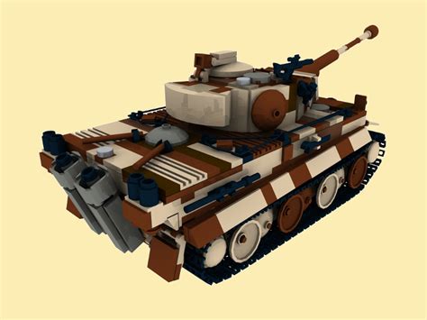 Custom Bauanl Camo Pzkpfw Vi Tiger Panzer Tank Ww Wwii Aus Lego