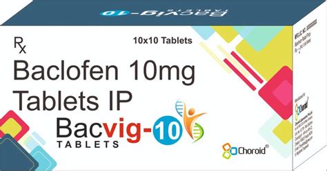 Baclofen Mg Tablets Bacvig At Rs Tablet Muscle Relaxants