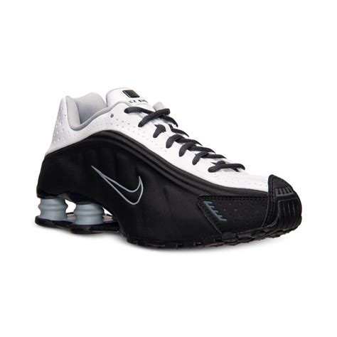 Nike Mens Shox R4 Running Sneakers From Finish Line In Black For Men Lyst