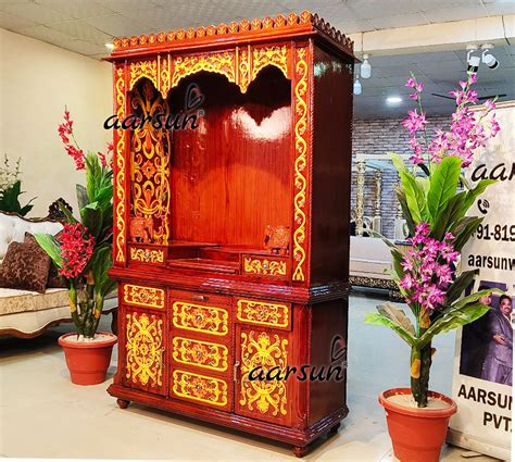 Rajasthani Wooden Home Temple Design In Premium Teak Wood