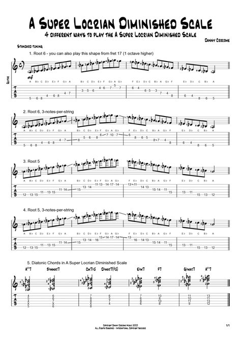 A Super Locrian Diminished Scale 4 Ways To Play By Traditional