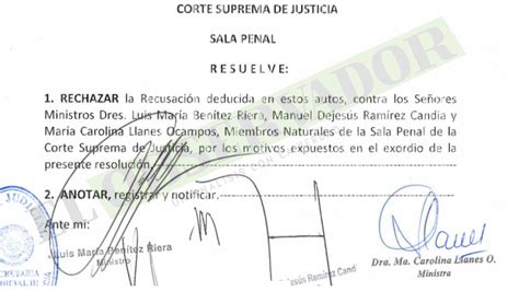 Bombas molotov Sala Penal declara inadmisible recusación contra Cámara