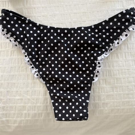Polka Dot Frilly Bikini Set Size Medium Brand Depop
