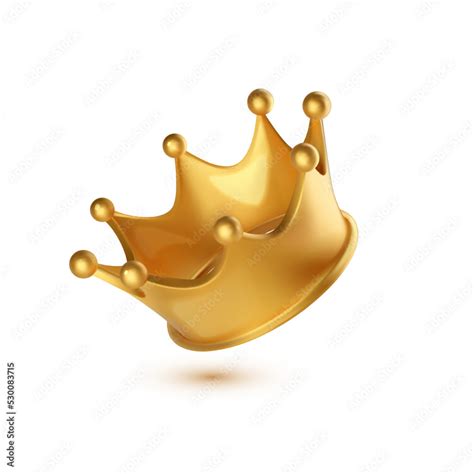 3d Gold Crown Royal Majesty Symbol Stock Vector Adobe Stock