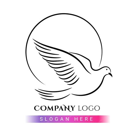 Premium Vector Pigeon Bird Line Art Logo Illustration