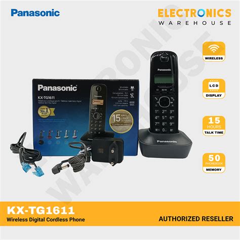 Panasonic KX TG1611 Wireless Digital Cordless Phone With 1 Handset