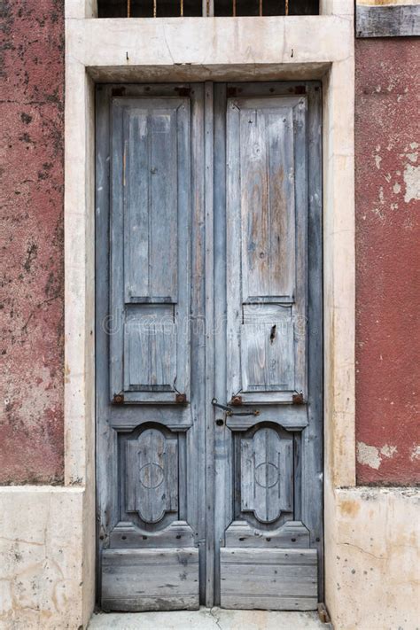 Puerta De Madera Del Viejo Verde Del Vintage Imagen De Archivo Imagen