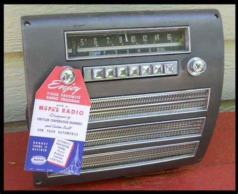 Vintage Mopar Radio Tag Dodge Plymouth Chrysler Imperial