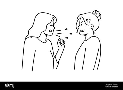 Unhealthy Woman Coughing Near Friend Stock Vector Image And Art Alamy