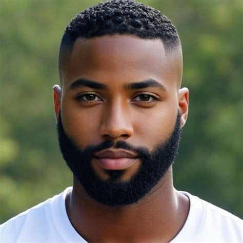 A Young Bald Black Guy With A Full White Beard With A Thin F By Ziv