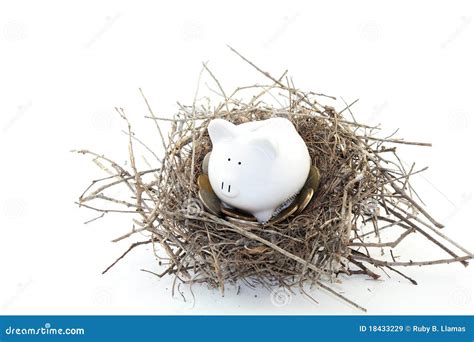 Piggy Bank Nest Egg Stock Image Image Of Savings Quarters 18433229